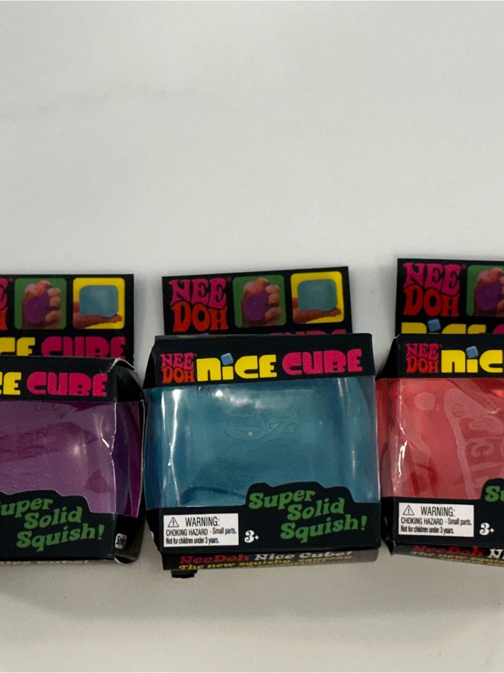 3 pack Needoh Nice Cube Kids Toy - Blue